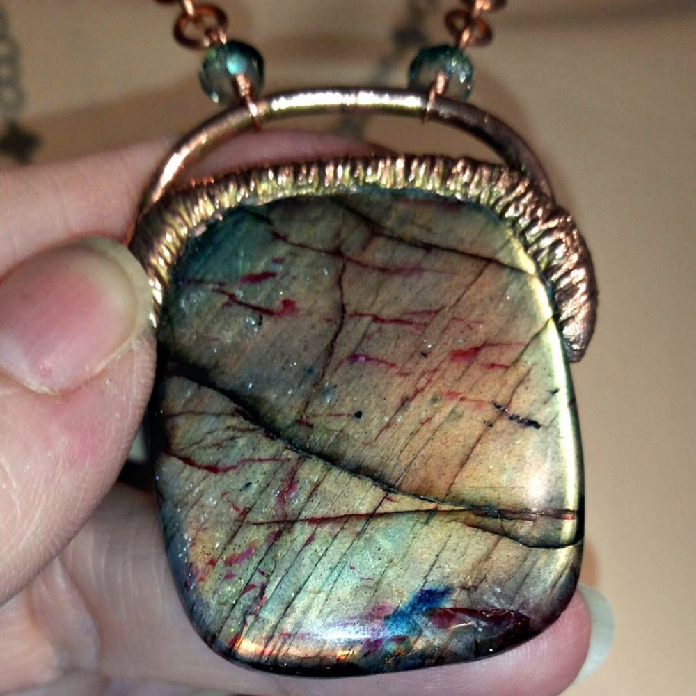 GORGEOUS RARE Spectrolite Labradorite - Picture 5 of 5
